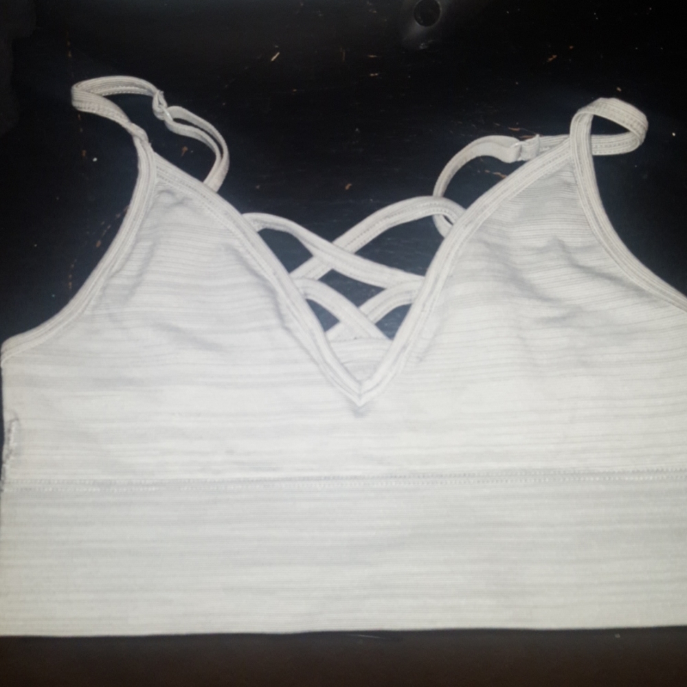 Grey sports bra